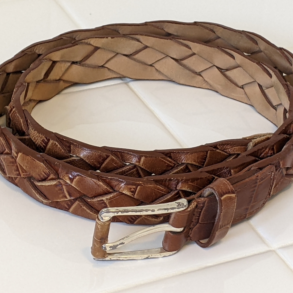 cK by Calvin Klein brown braided belt